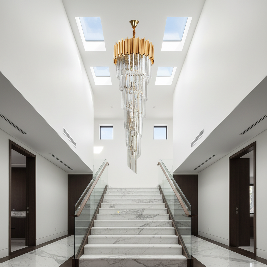 Garnet Grand Gold Crystal Chandelier - Chandeliers | Lucera Lighting