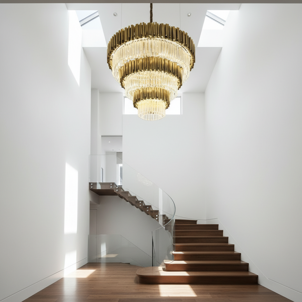 Granite Empire Gold Crystal Chandelier - Chandeliers | Lucera Lighting