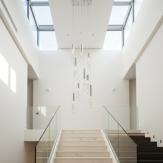 Basalt Hanging Crystal Light Fixture - Chandeliers | Lucera Lighting
