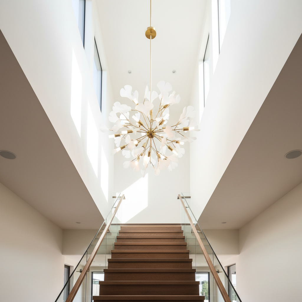 Beryl Ginkgo Leaves LED Floor Lamp - Chandeliers | Lucera Lighting