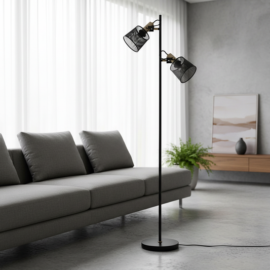 Azure Double Head Adjustable LED Floor Lamp - Lamps | Lucera Lighting