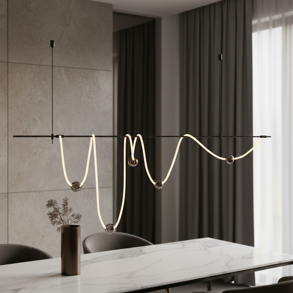 Crimson Irregular Linear LED Pendant Light - Pendant Lights | Lucera Lighting