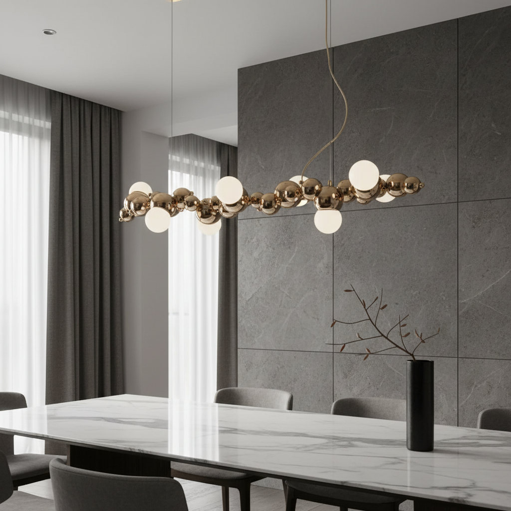 Byzantium Long Bubble Design Chandelier - Chandeliers | Lucera Lighting