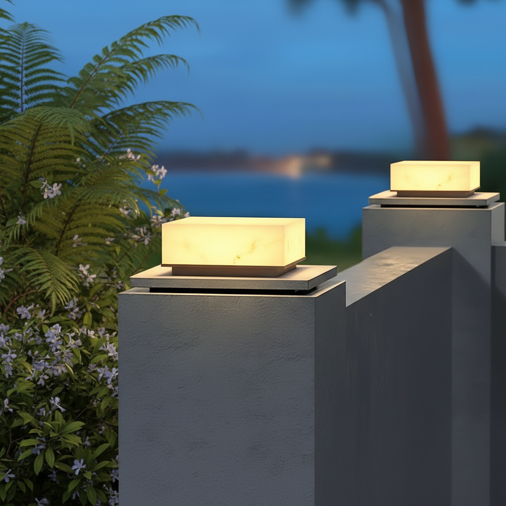 Perseus Outdoor Pillar Light - Exterior wall | Lucera Lighting