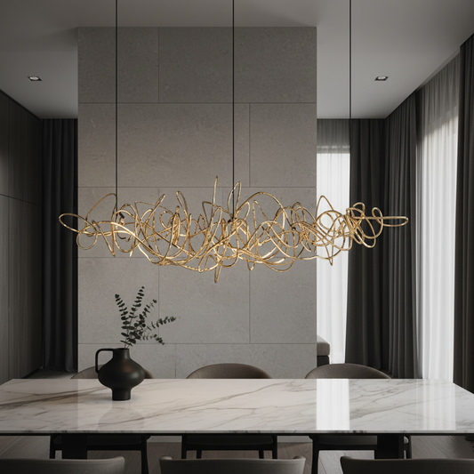 Isabelline Rectangle Chandelier - Chandeliers | Lucera Lighting