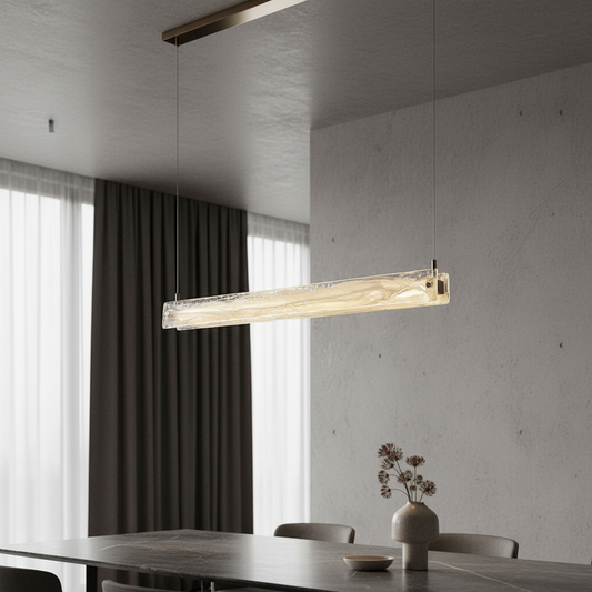 Lapis Modern Rectangle Chandelier for Kitchen Island - Pendant Lights | Lucera Lighting