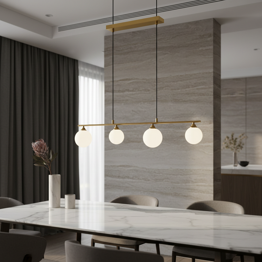 Sepia Glass Ball LED Chandelier - Pendant Lights | Lucera Lighting