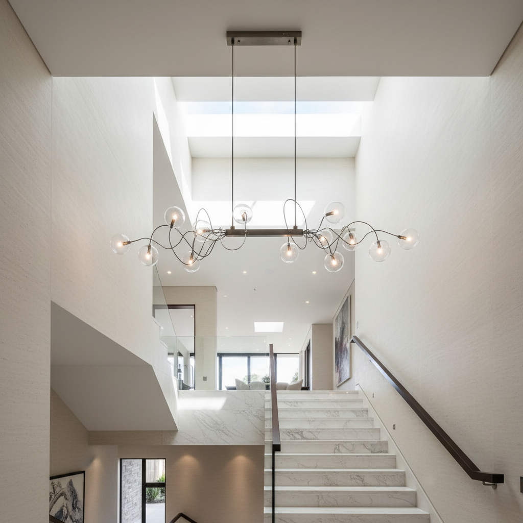 Astrid Abstract LED Glass Chandelier - Chandeliers | Lucera Lighting