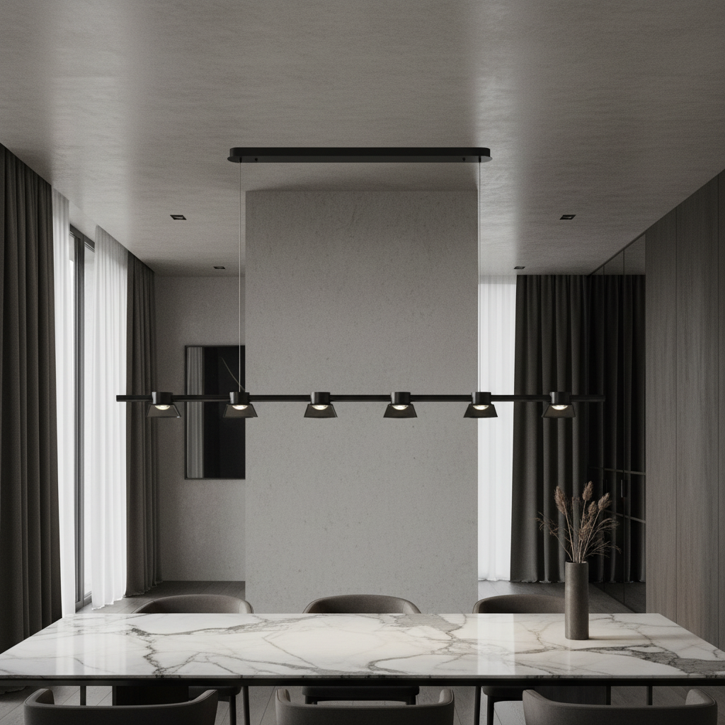 Gunnar Nordic Linear LED Chandelier - Pendant Lights | Lucera Lighting