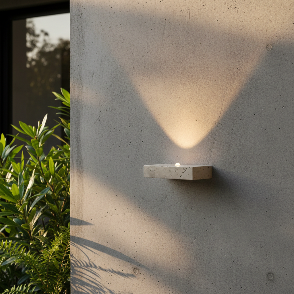 Draco Travertine Wall Lamp - Exterior wall | Lucera Lighting