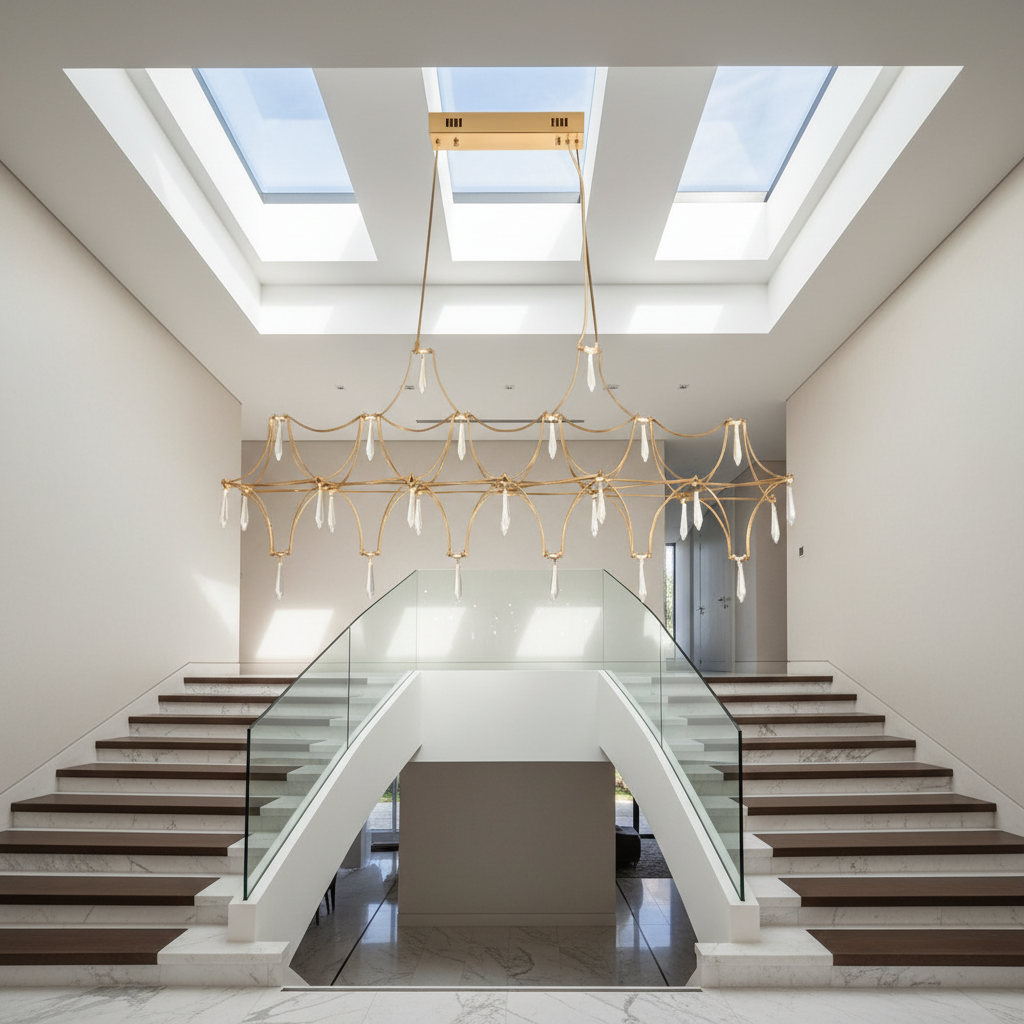 Leif Crystal Stainless Steel Chandelier - Chandeliers | Lucera Lighting
