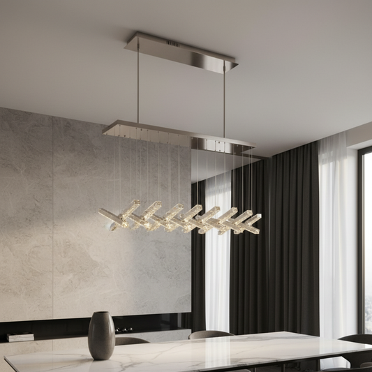 Thyra Crystal LED Chandelier for Dining Room - Chandeliers | Lucera Lighting