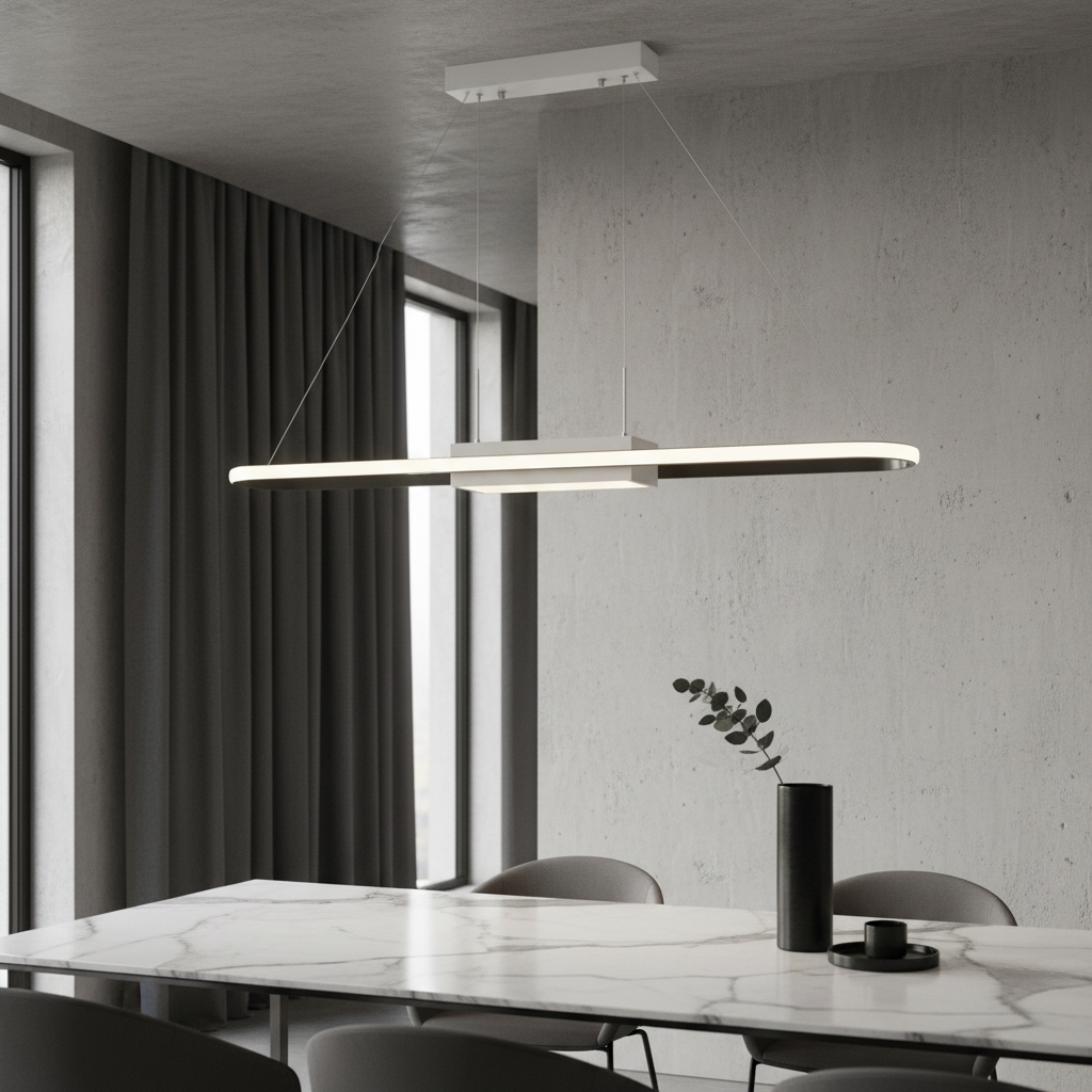 Vilja Long Strip Chandelier for Restaurant - Pendant Lights | Lucera Lighting