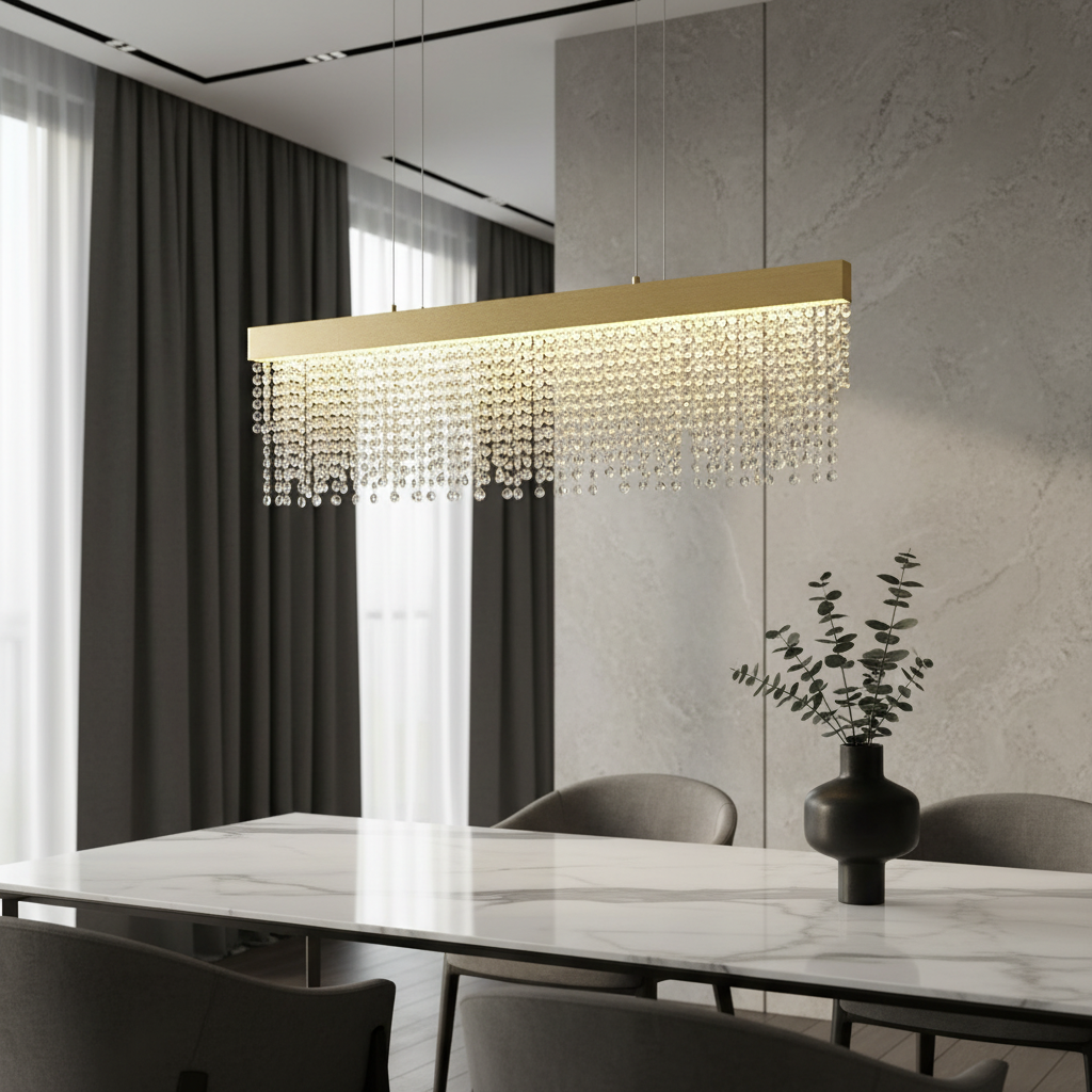 Ylva Raindrops Shining LED Crystal Chandelier - Pendant Lights | Lucera Lighting