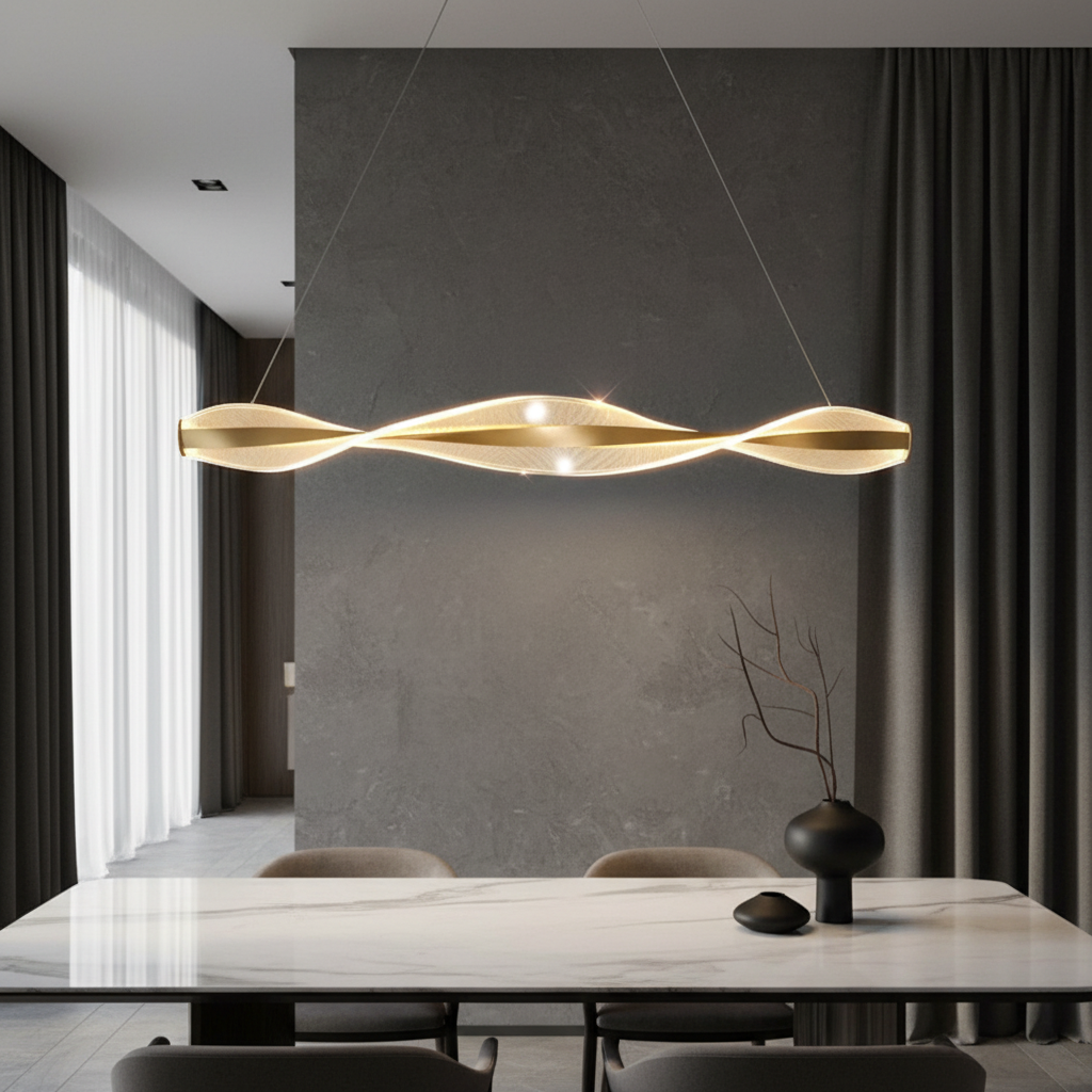 Brage Spiral Chandelier Nordic Style - Pendant Lights | Lucera Lighting