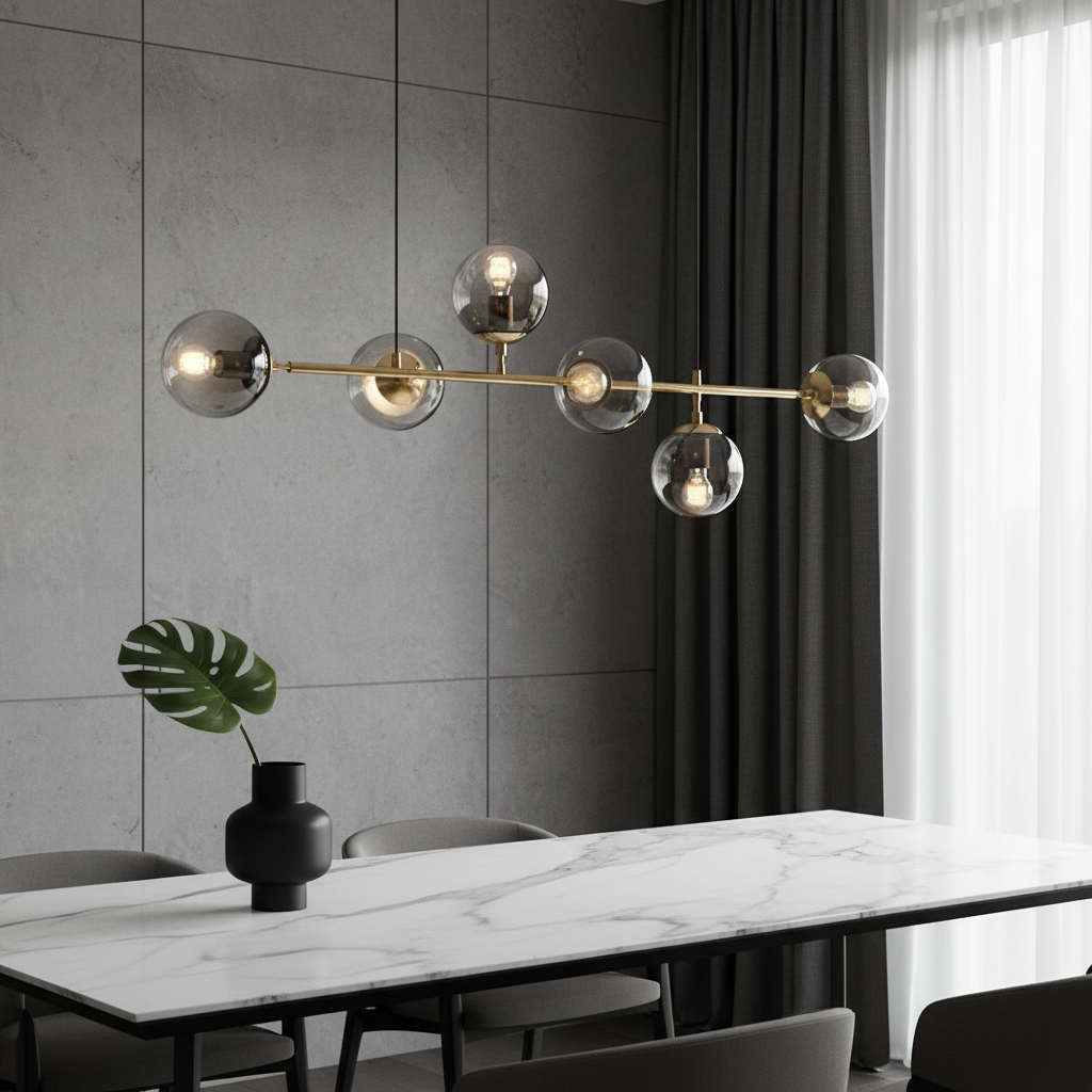 Dag Glass Ball LED Pendant Light for Dining Room - Pendant Lights | Lucera Lighting