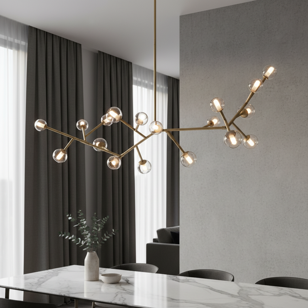 Norn Molecular-Shaped Chandelier - Chandeliers | Lucera Lighting