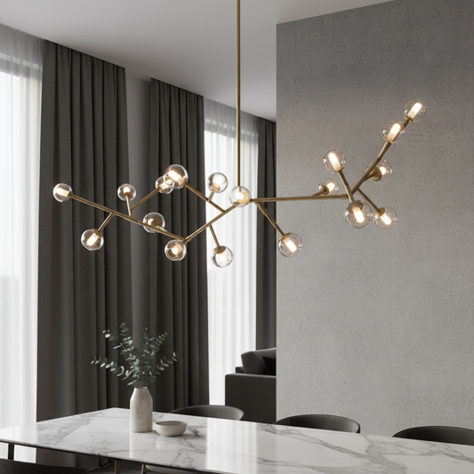 Norn Molecular-Shaped Chandelier - Chandeliers | Lucera Lighting