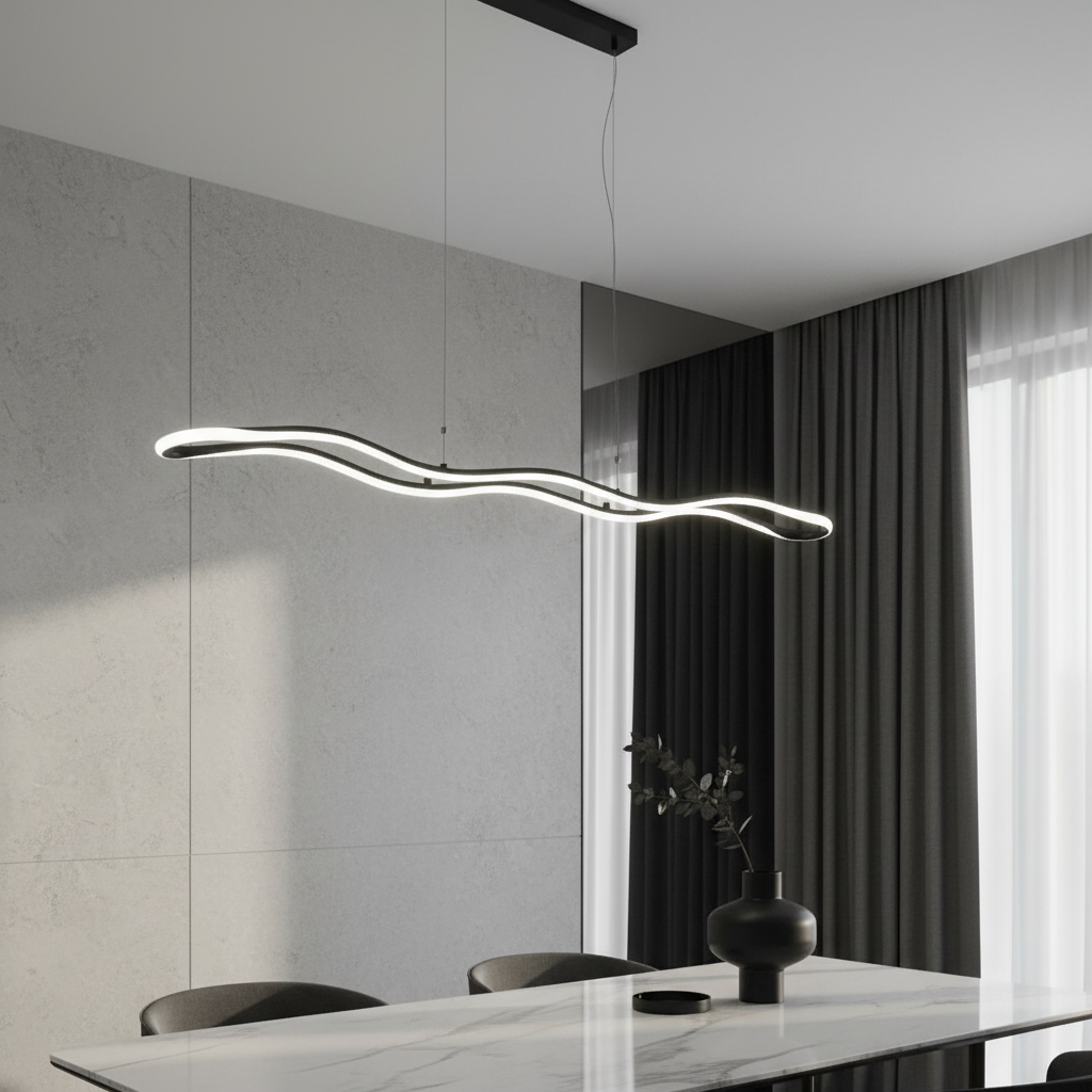 Skadi Wave LED Pendant Lamp for Dining - Pendant Lights | Lucera Lighting