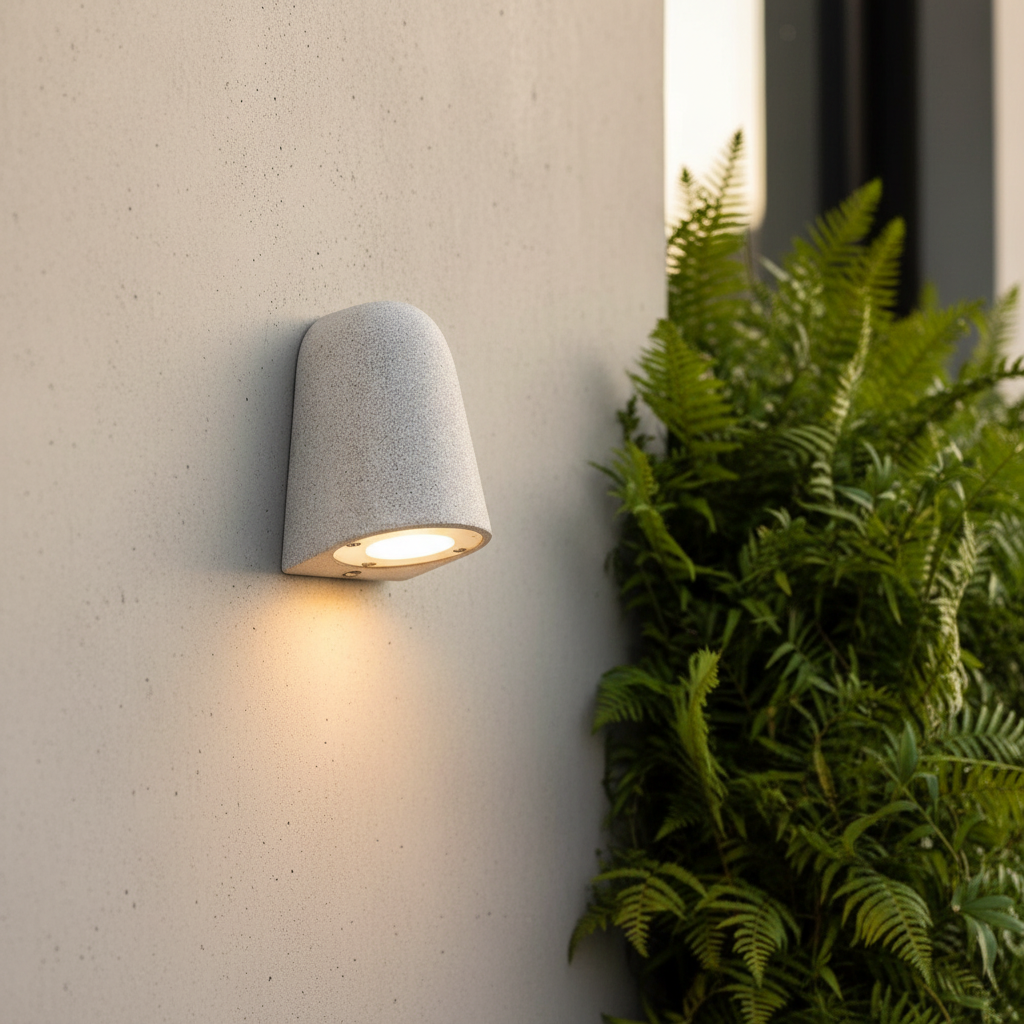 Eos Architectural Microcement Outdoor Wall Light - Exterior wall | Lucera Lighting