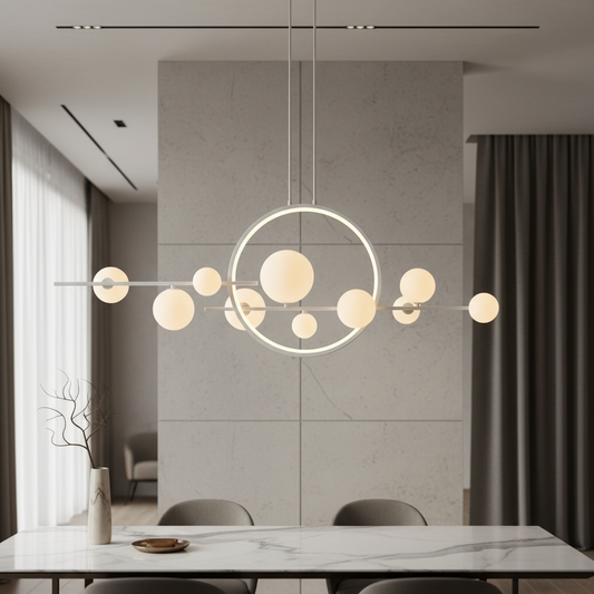 Vor Glass Bubble LED Chandelier for Dining Room - Pendant Lights | Lucera Lighting