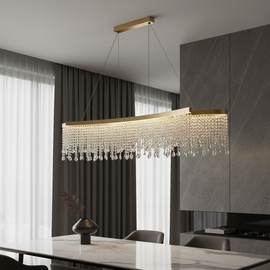 Canto Modern Gold Crystal Chandelier - Chandeliers | Lucera Lighting