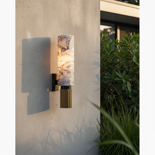 Eris Marble Sconce - Exterior wall | Lucera Lighting