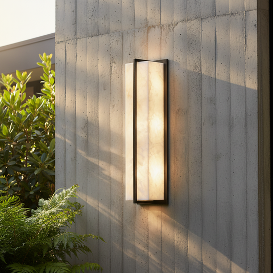 Parure Modern Minimalistic Marble Wall Lamp for Courtyard - Exterior wall | Lucera Lighting