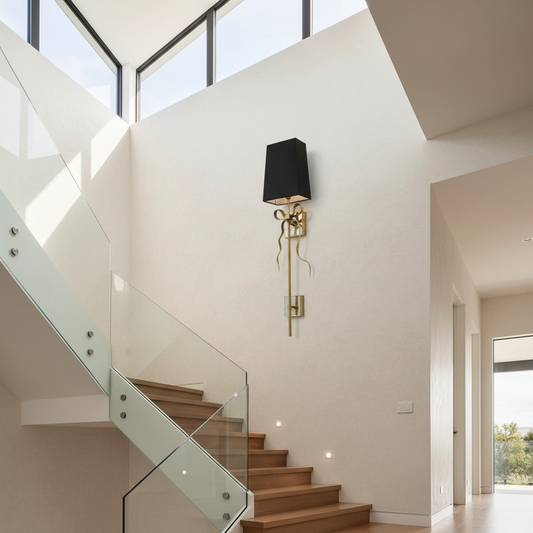 Unis LED Copper Wall Light with Fabric Shade - Wall Lights & Sconces | Lucera Lighting