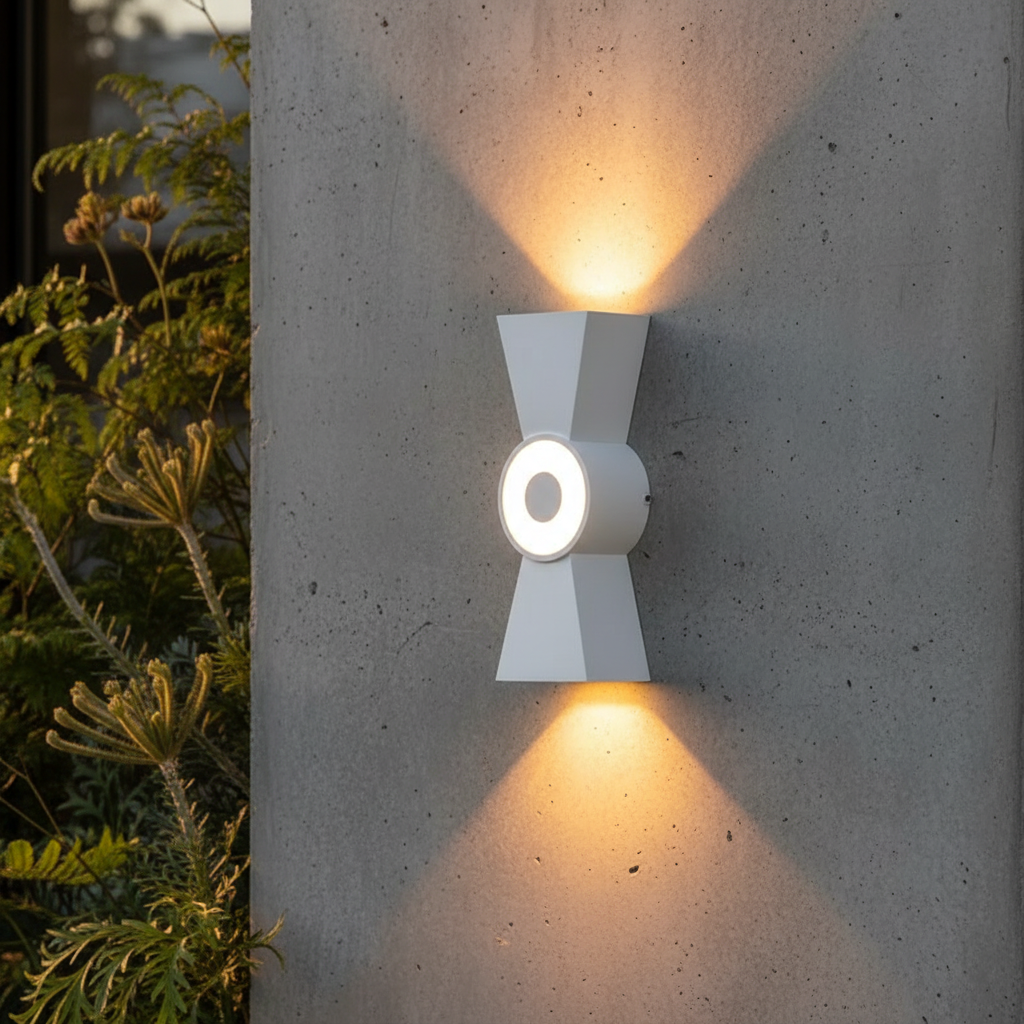 Mira Outdoor LED Wall Light - Black or White - Exterior wall | Lucera Lighting