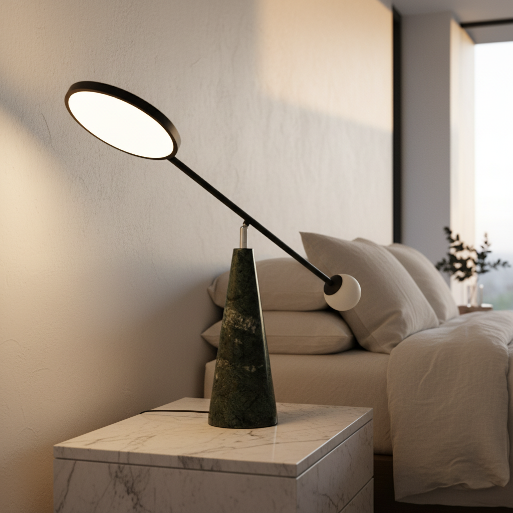 Grazia Marble LED Table Night Lamp - Lamps | Lucera Lighting