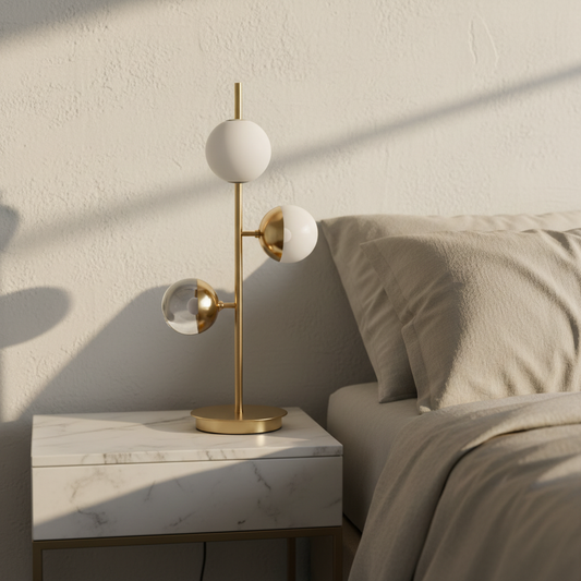 Pace Golden Metal LED Desk and Floor Lampshade - Lamps | Lucera Lighting