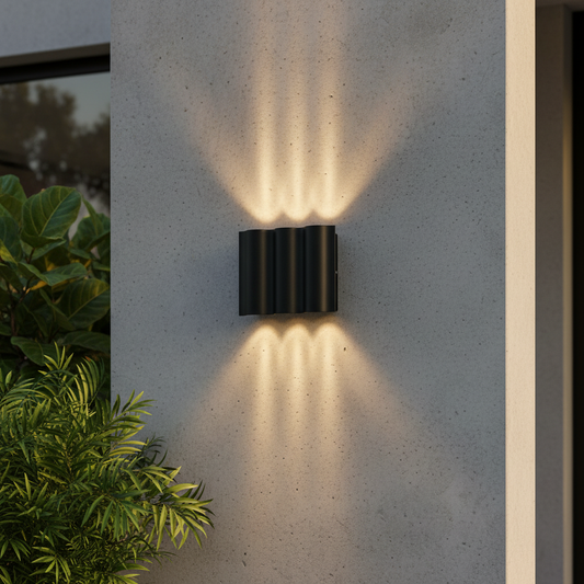 Sable Black Outdoor LED Wall Lamp - Exterior wall | Lucera Lighting