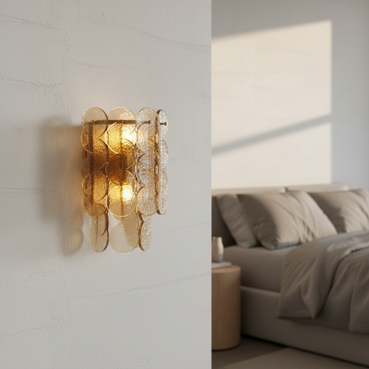 Colmo Caspian Textured Glass Wall Light - Wall Lights & Sconces | Lucera Lighting
