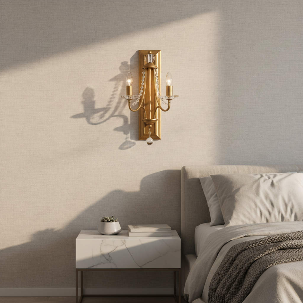 Eco Retro Candle Wall Sconce with Crystal Accents - Wall Lights & Sconces | Lucera Lighting