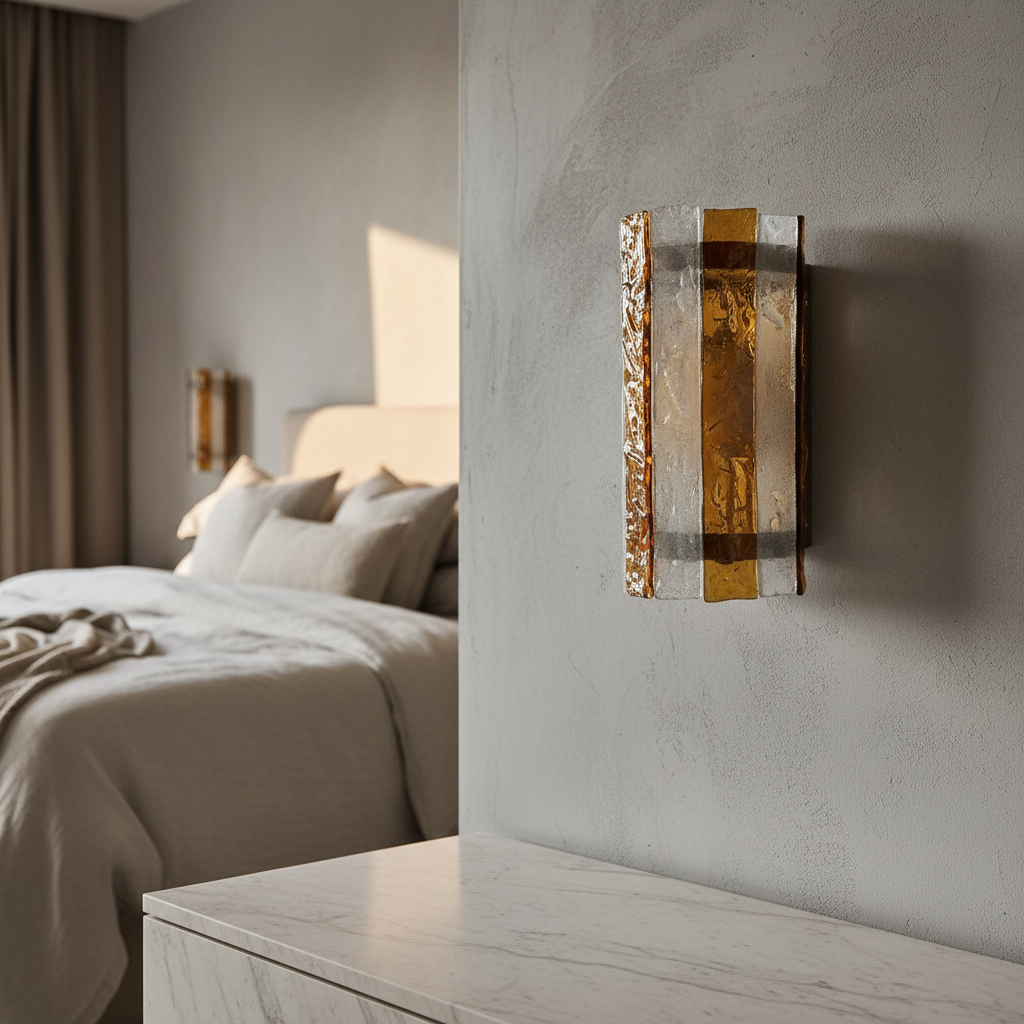Luce Retro French Wall Lamp with Brass & Glass - Wall Lights & Sconces | Lucera Lighting