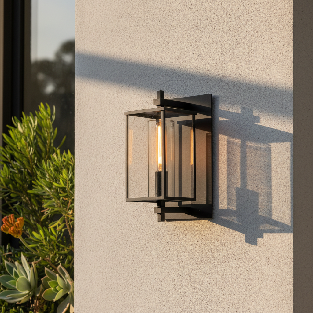 Ariel Retro Wall Lamp Brass Glass - Exterior wall | Lucera Lighting