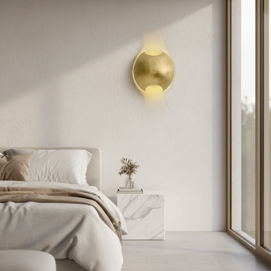 Wenge Semi Sphere Wall Lamp for Living Room - Wall Lights & Sconces | Lucera Lighting