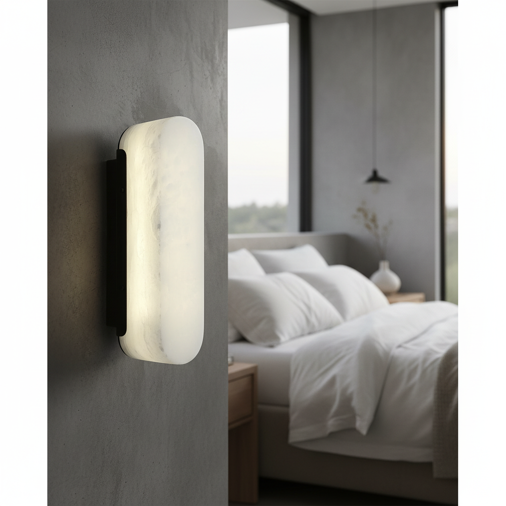 Abacus Marble Vertical Wall Lamp for Living Room - Wall Lights & Sconces | Lucera Lighting