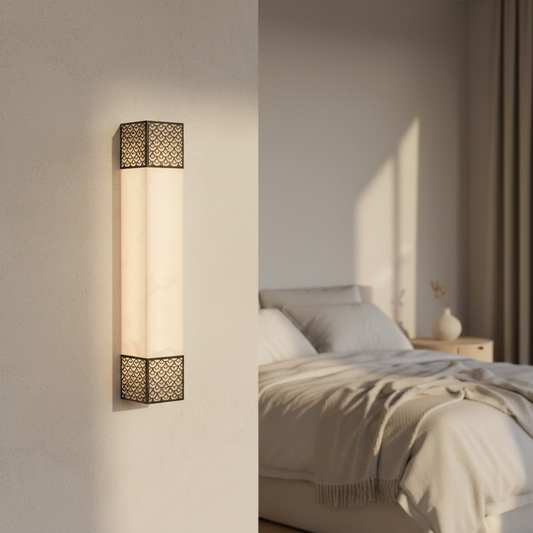 Astragal Marble Wall Lamp in Traditional Chinese Style - Wall Lights & Sconces | Lucera Lighting