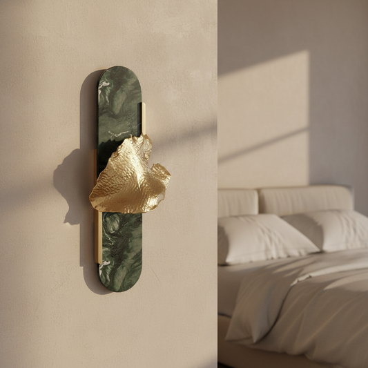 Vertex Imperial Wall Sconce - Copper & Marble - Wall Lights & Sconces | Lucera Lighting