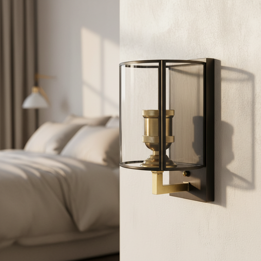 Primal Industrial Glass Wall Lamp for Living Room - Wall Lights & Sconces | Lucera Lighting