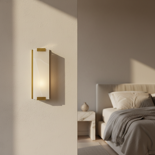 Astral Luxury Copper-Marble LED Wall Lamp - Wall Lights & Sconces | Lucera Lighting