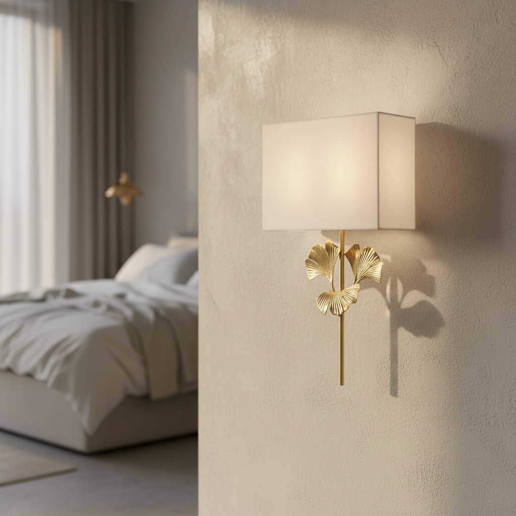 Oblique Modern Ginkgo Leaf Wall Lamp - Wall Lights & Sconces | Lucera Lighting