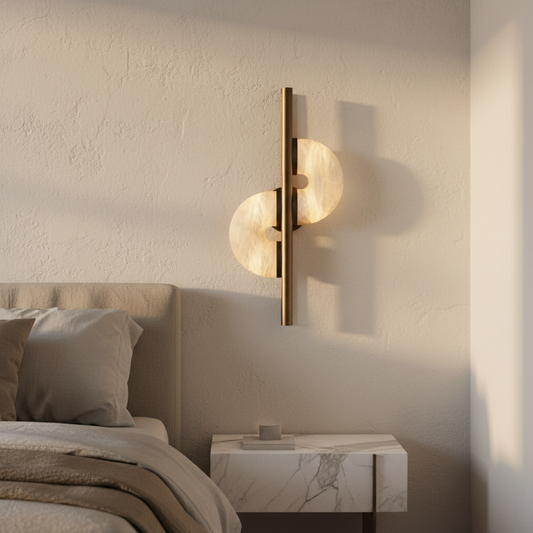 Lieder Modern Marble Wall Lamp for Bedroom - Wall Lights & Sconces | Lucera Lighting