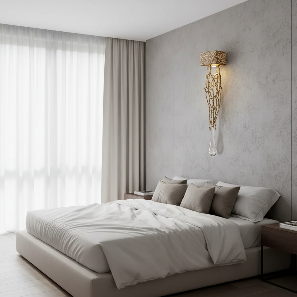 Rallentando LED Crystal Copper Wall Lamp - Wall Lights & Sconces | Lucera Lighting