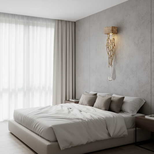 Rallentando LED Crystal Copper Wall Lamp - Wall Lights & Sconces | Lucera Lighting