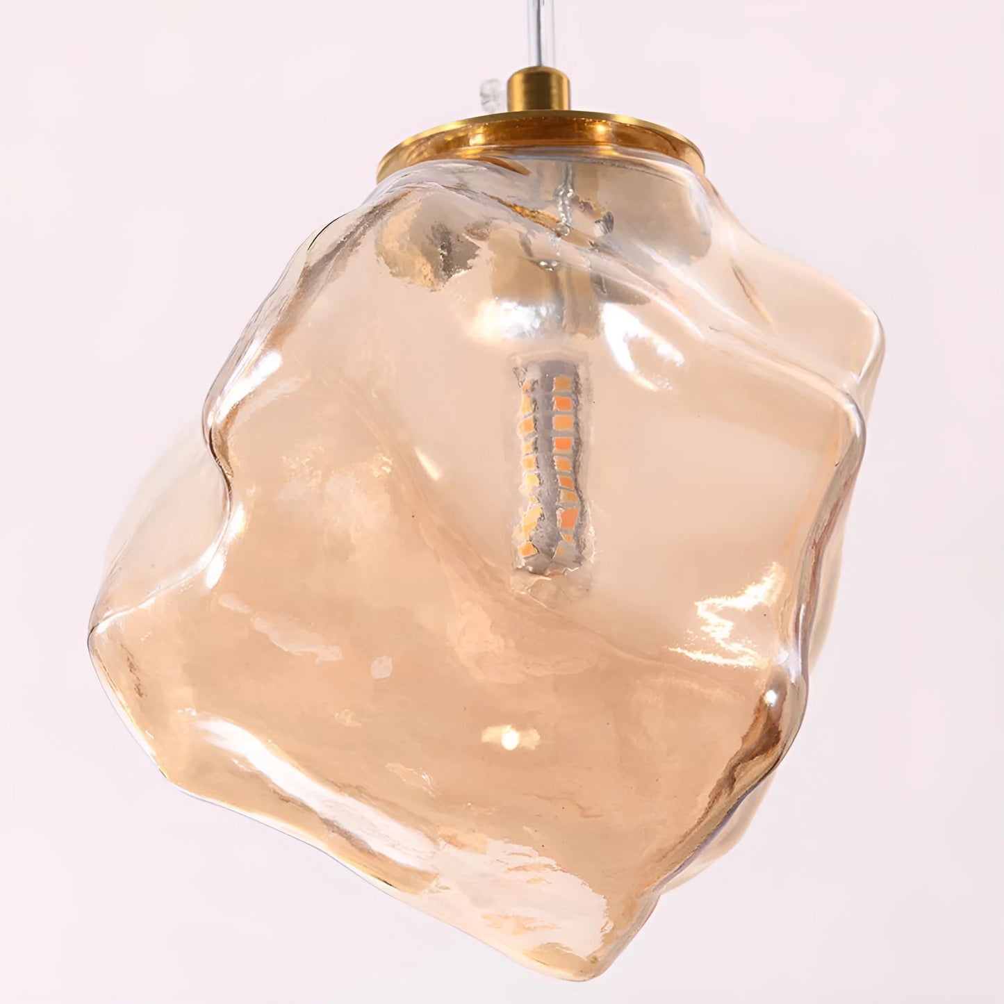 Quartzite Molten Rock Glass Staircase Chandelier - Chandeliers | Lucera Lighting