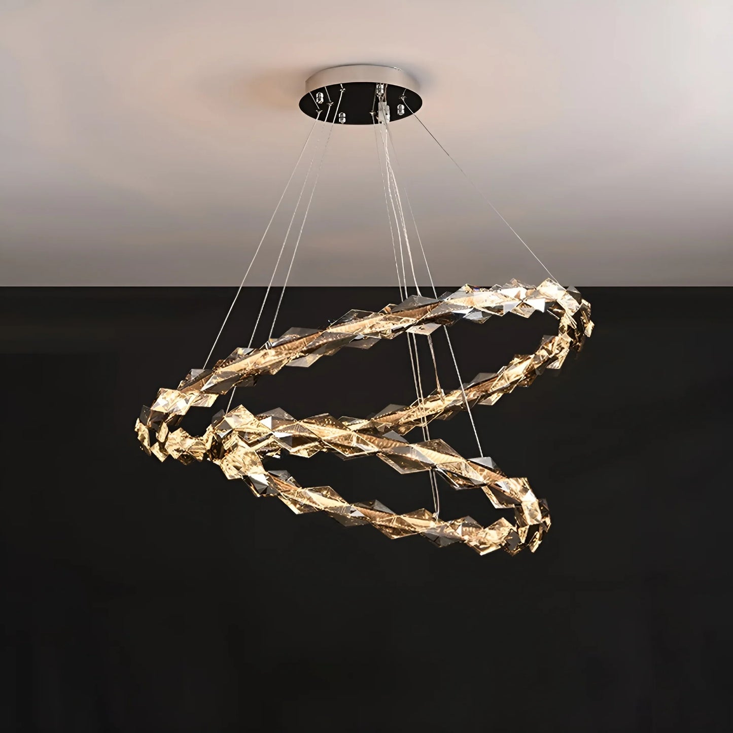 Axel K9 Crystal Chandelier - Multi-Ring LED - Chandeliers | Lucera Lighting