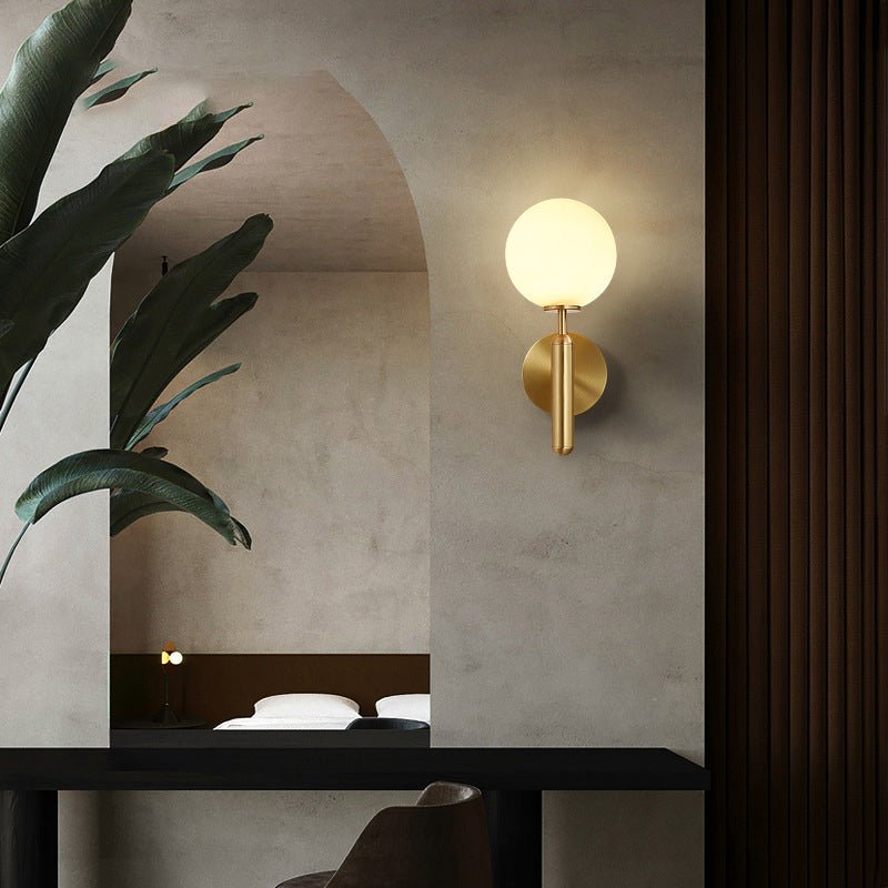 Axis Ball Glass Wall Lamp - Gold or Black - Wall Lights & Sconces | Lucera Lighting